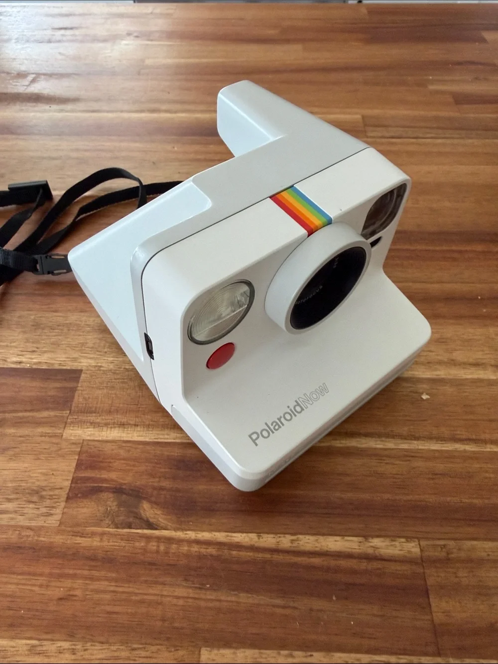 Polaroid White Instant Camera with Rainbow Accent